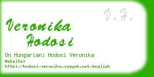 veronika hodosi business card